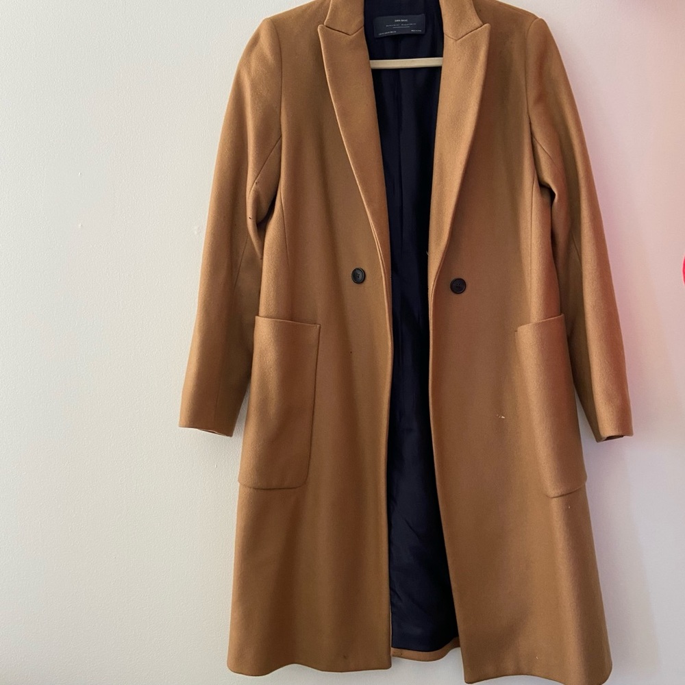 Tan peacoat